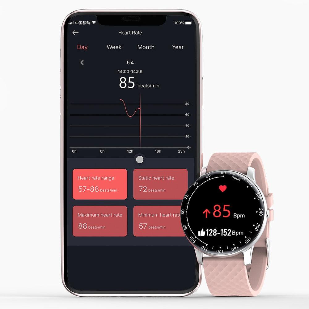 Smartwatch Fitness Tracker Heart Rate Blood Pressure for Men Women