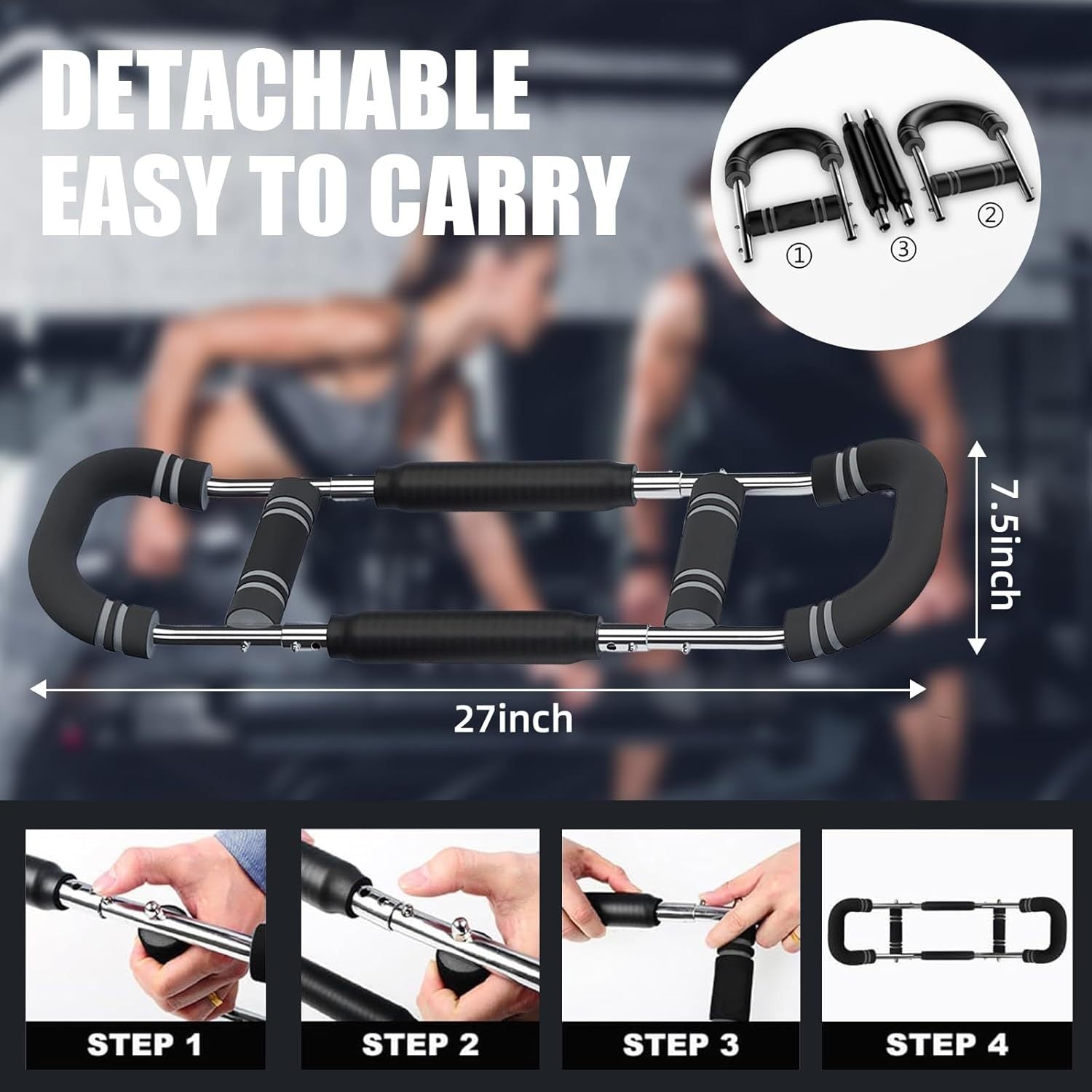 Adjustable Arm Strength Trainer U-Shaped Chest Muscle Fitness Equipment