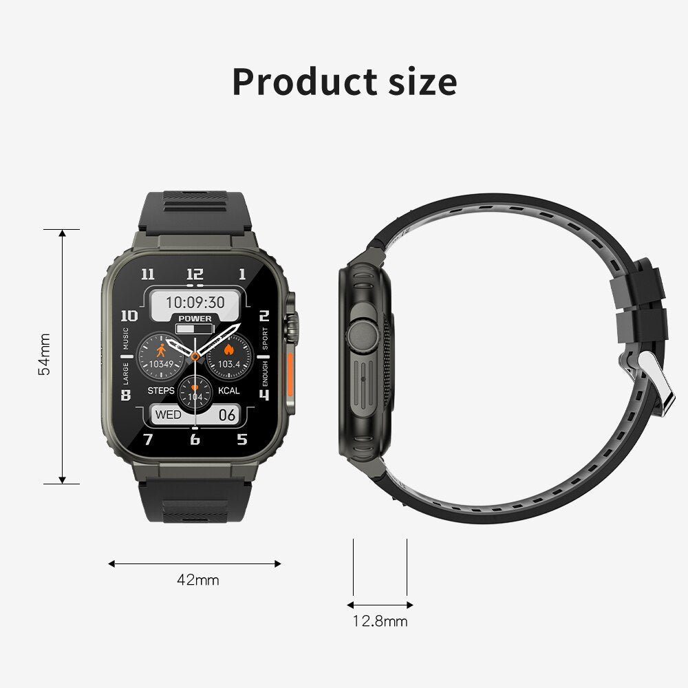 A70 Smartwatch 1.96 Inch BT Call IP68 Heart Rate