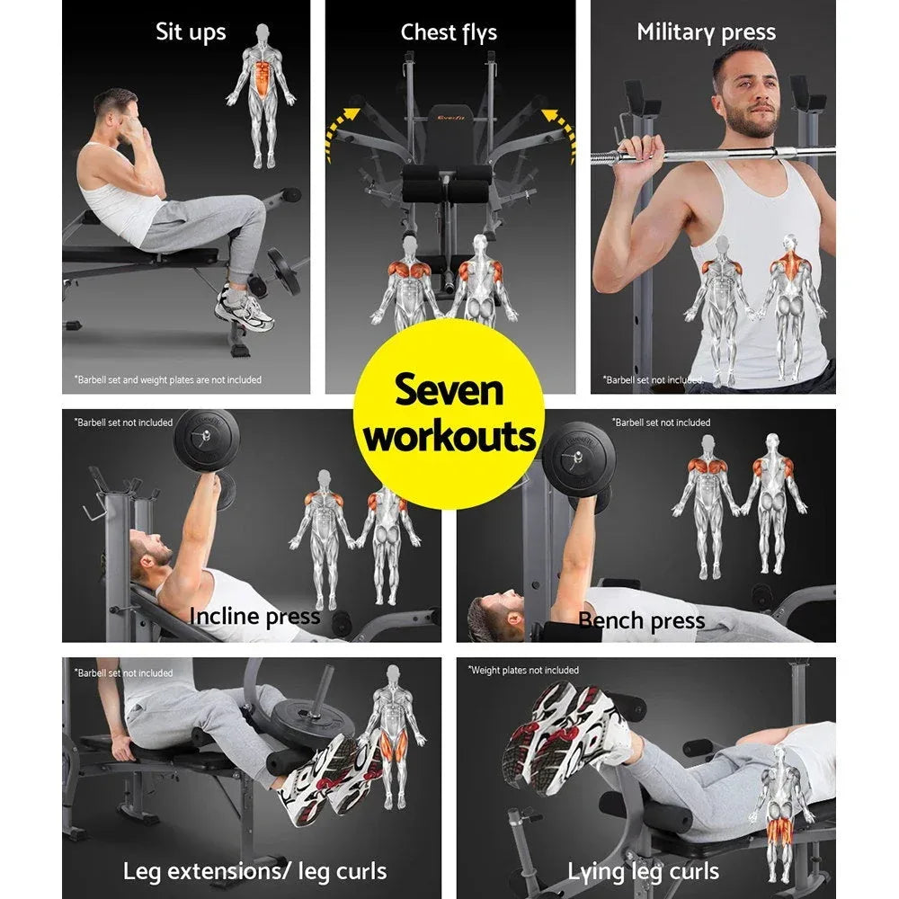 Multi Station Weight Bench Press Fitness Weights Equipment