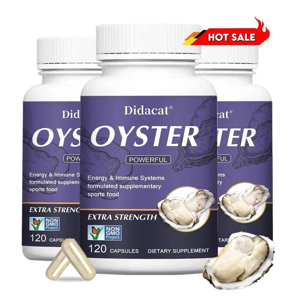 Oyster Supplement with Natural Vitamins Minerals for Energy Immunity