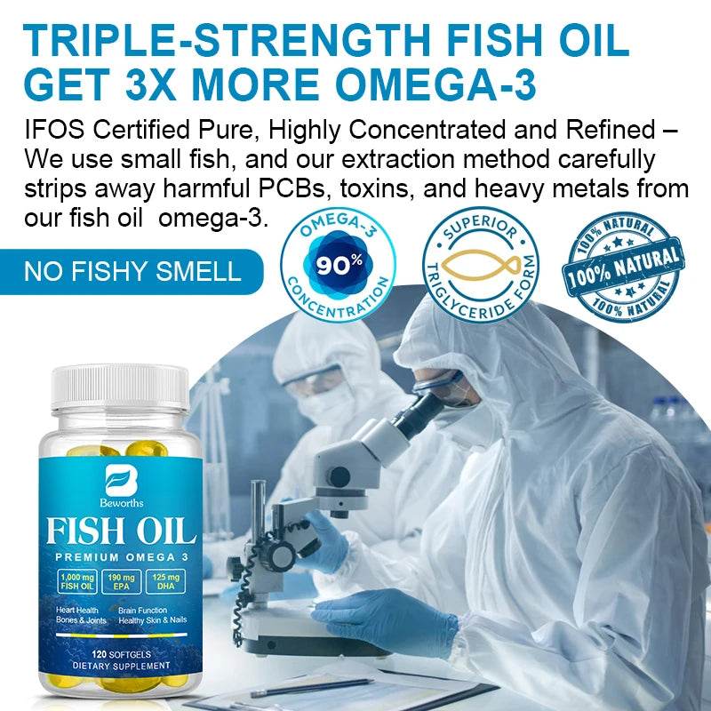 Omega-3 Fish Oil EPA DHA Heart Brain Immune Support