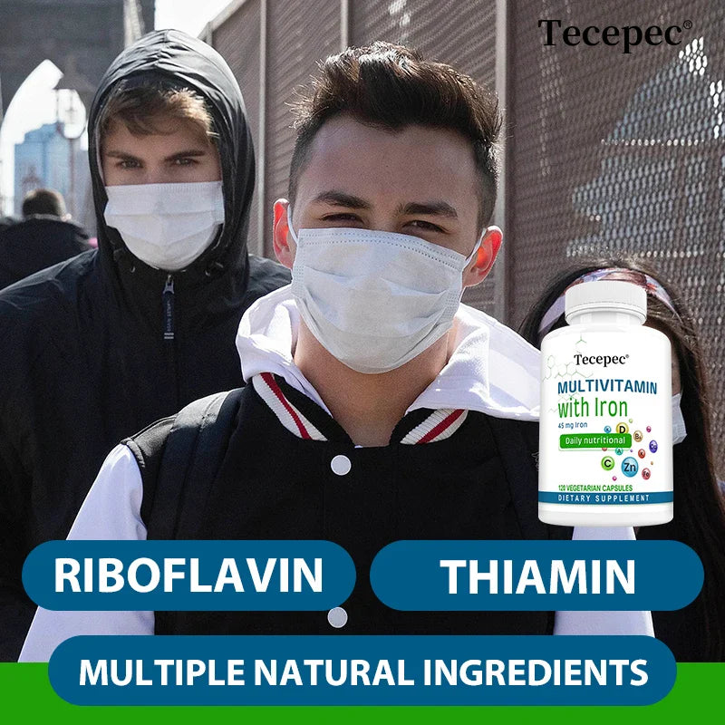 Multivitamin Supplement with Iron Zinc Calcium for Overall Health Support