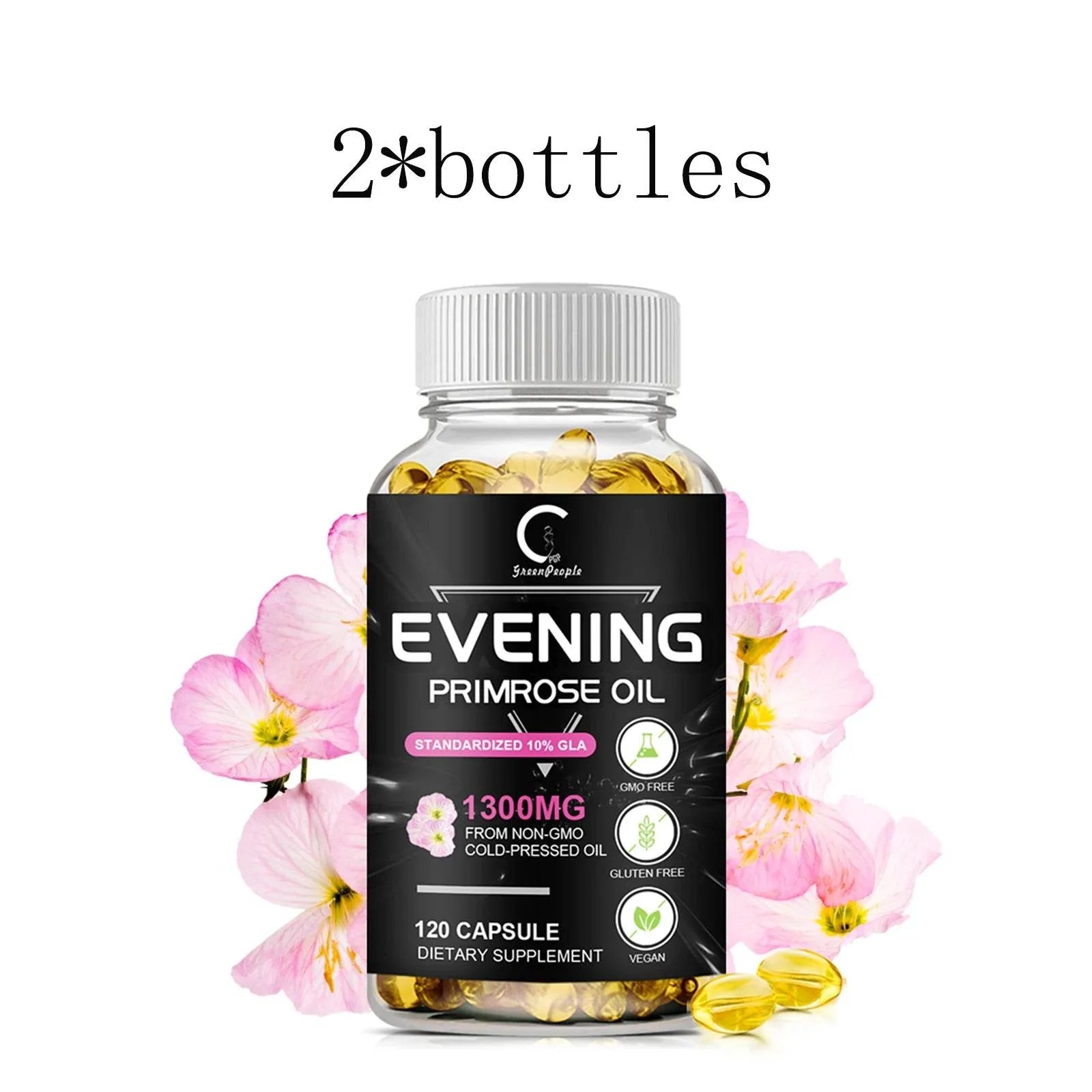 Evening Primrose Oil Capsules for Skin and Cardiovascular Health Support