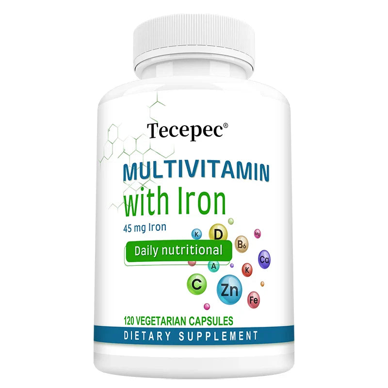 Multivitamin Supplement with Iron Zinc Calcium for Overall Health Support