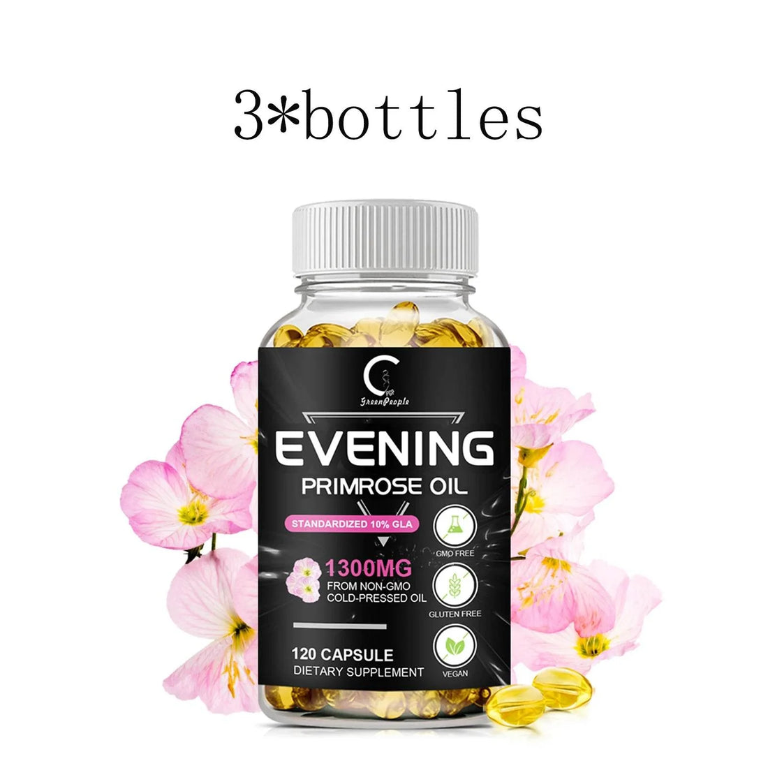 Evening Primrose Oil Capsules for Skin and Cardiovascular Health Support