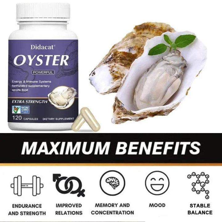 Oyster Supplement with Natural Vitamins Minerals for Energy Immunity