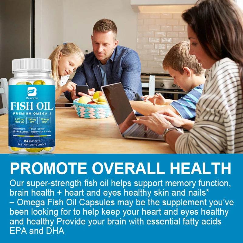 Omega-3 Fish Oil EPA DHA Heart Brain Immune Support
