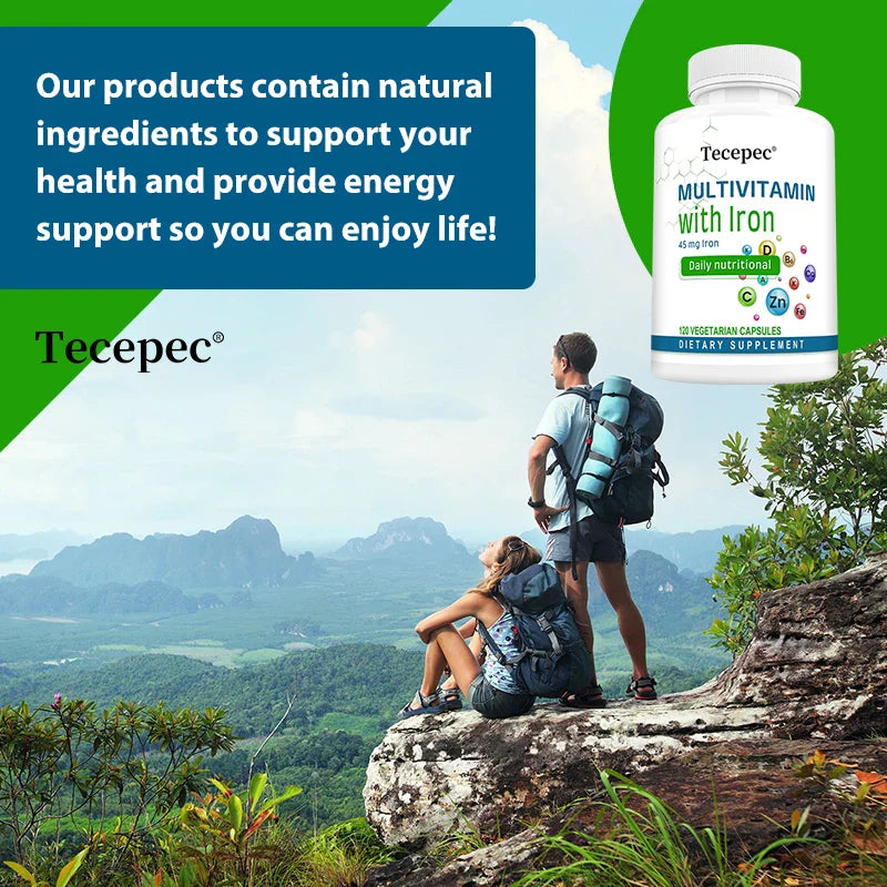 Multivitamin Supplement with Iron Zinc Calcium for Overall Health Support