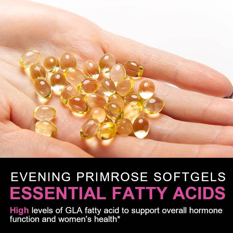 Evening Primrose Oil Capsules for Skin and Cardiovascular Health Support