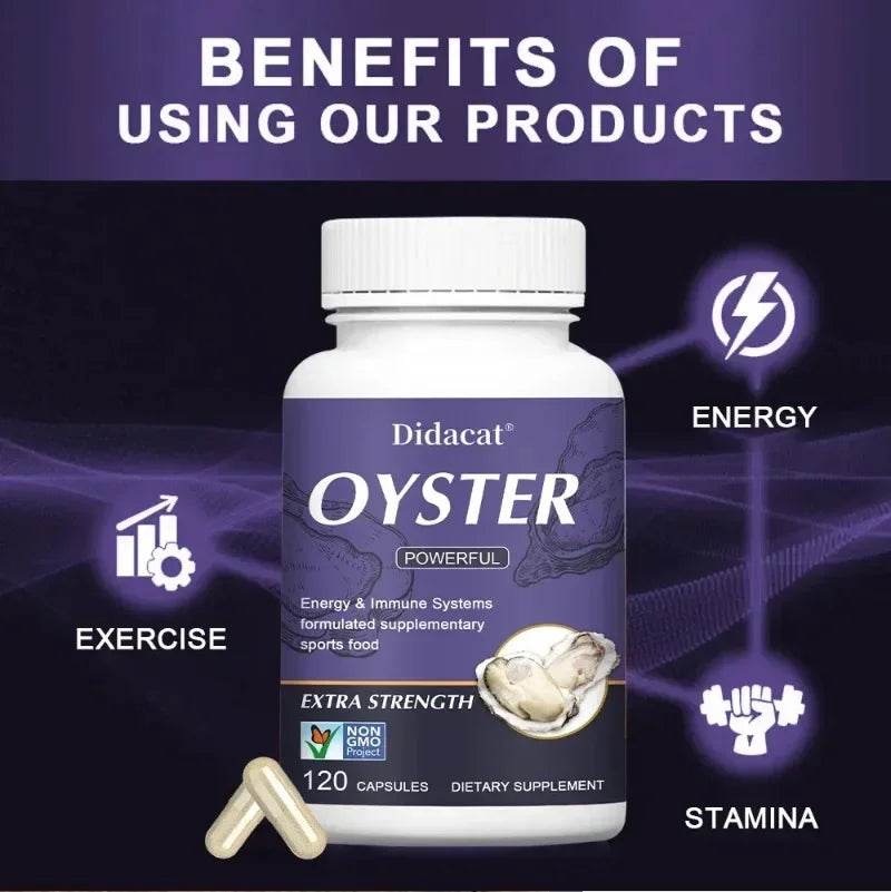Oyster Supplement with Natural Vitamins Minerals for Energy Immunity