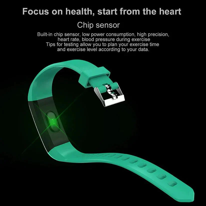 IP67 Waterproof Fitness Tracker Smart Watch with Heart Rate, BP, Sleep & Multi‑Sport